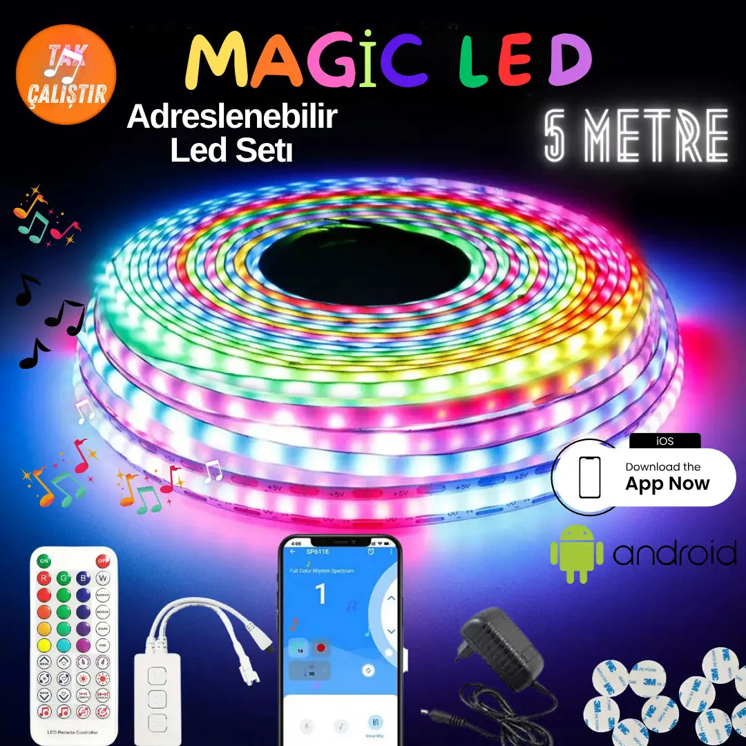 Pixel Adreslenebilir Sese Ve Müziğe Duyarlı Sınırsız Renk Sınırsız Mod Telefon Ve Kumanda Kontrollü Bulut Tavan Ledi