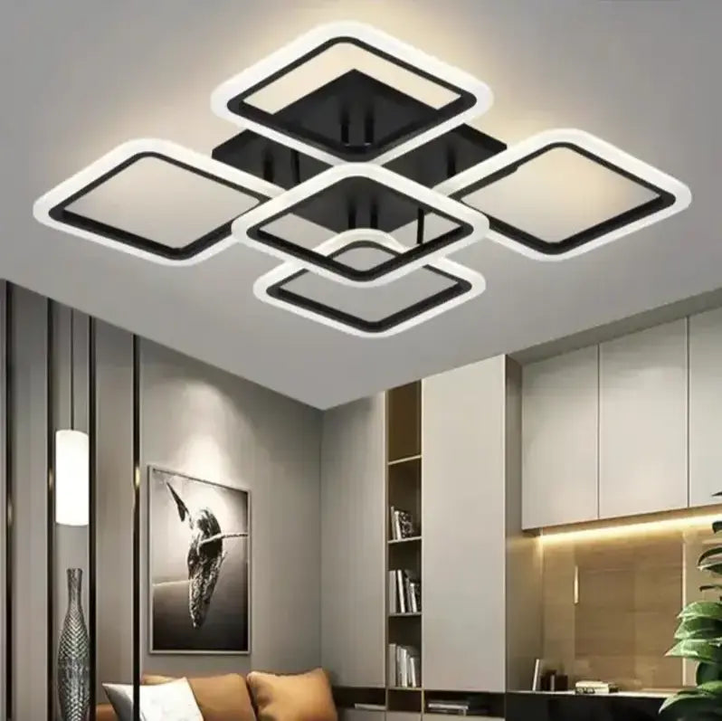 Toya 5'li Siyah Plafonyer Ultra Günışığı Ledli Avize