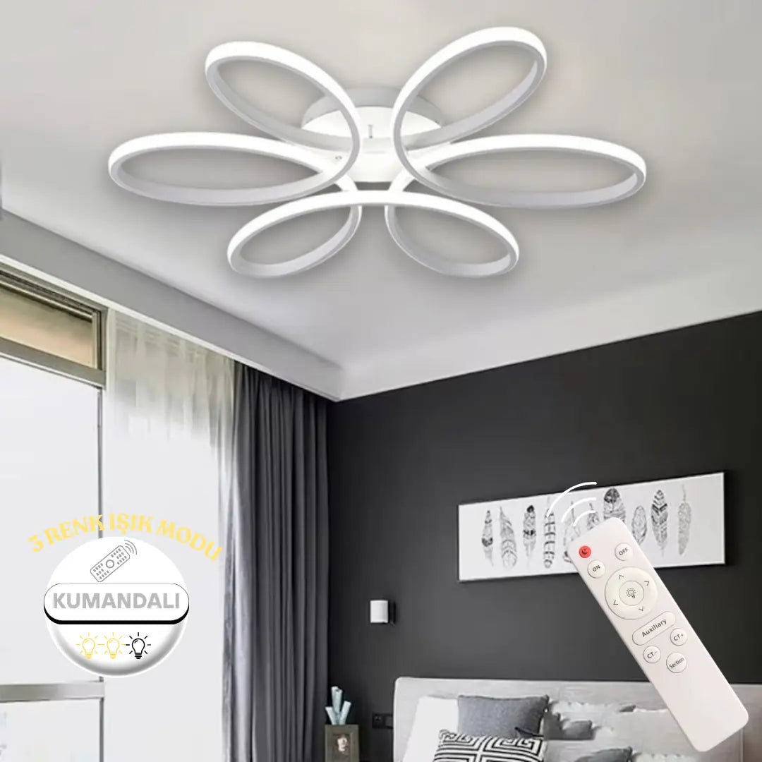 Linup Modern Plafonyer Tavana Sıfır KUMANDALI Power LED 3 RENK