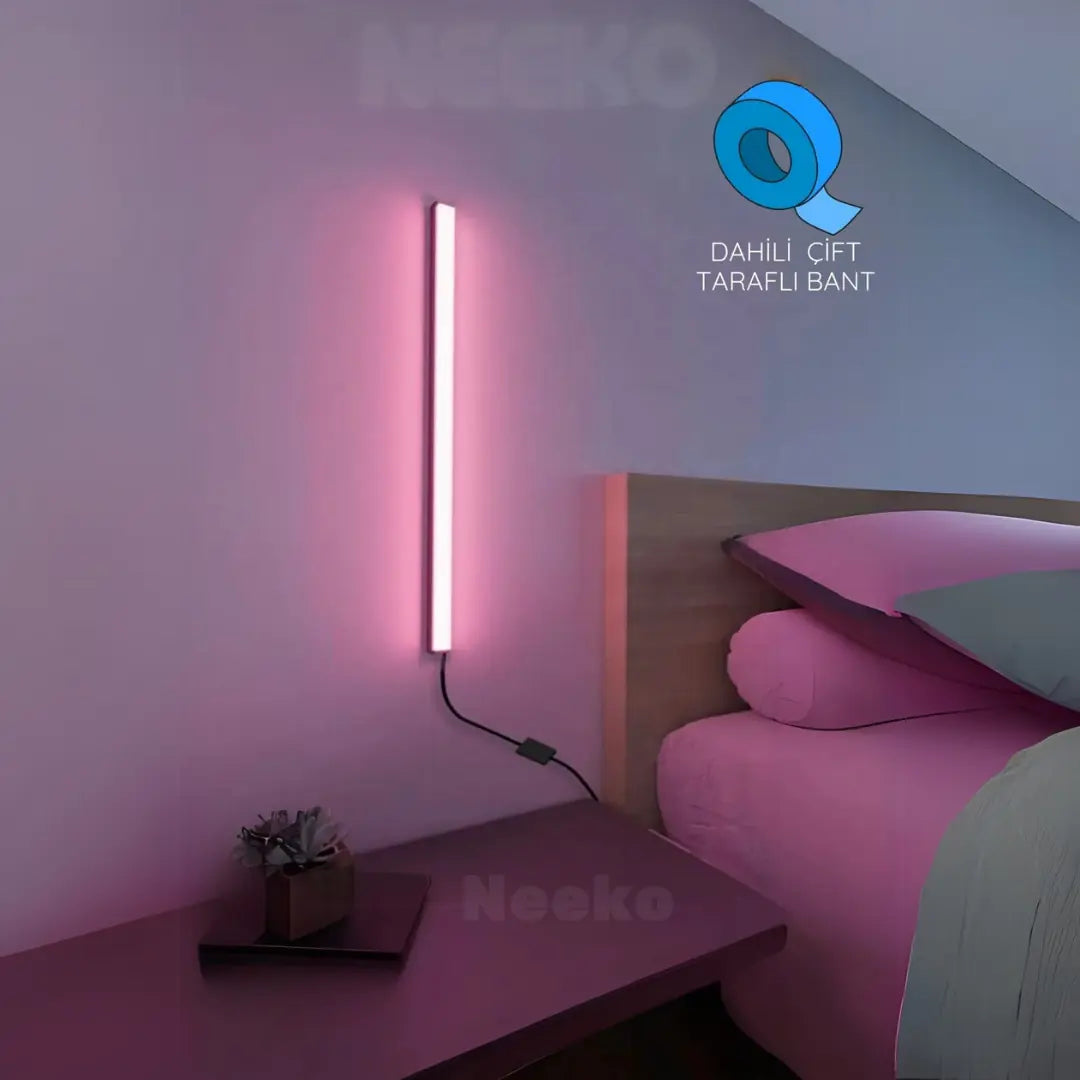 Duo RGB LED Lambader – 16 Renk, 4 Işık Modu, Kumandalı ve Dimlenebilir Aydınlatma