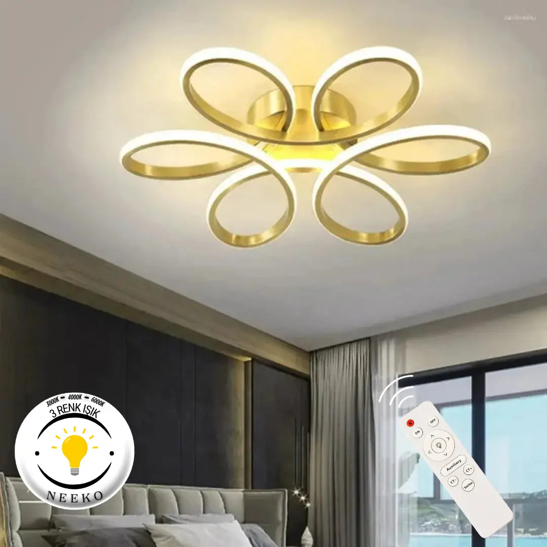 Nipul Modern Plafonyer Tavana Sıfır Power Led 3 RENK - KUMANDALI