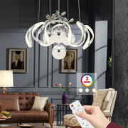 NOVA 3 Renk Kumandalı LED Sarkıt Avize – Modern Krom Kaplama, Dimmer & Ayarlanabilir Kablo