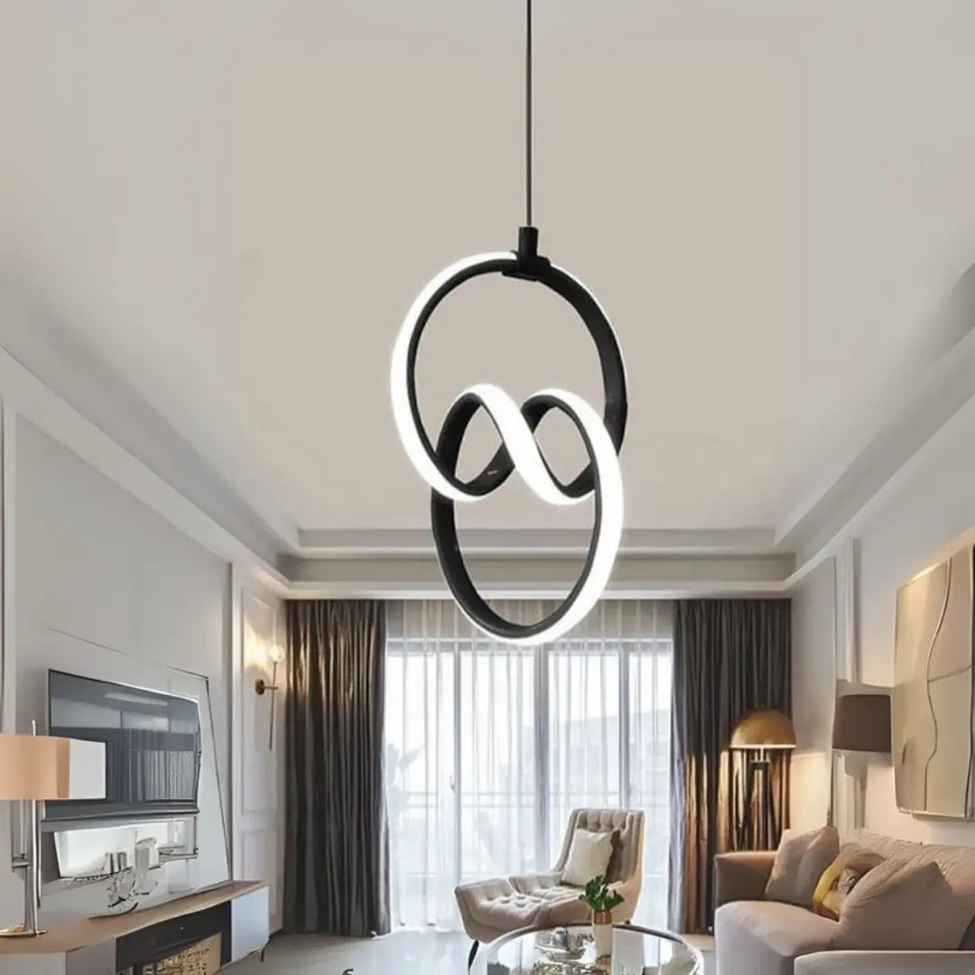 Modern Emily Tekli Sarkıt LED Beyaz Power Ledli SİYAH KASA - BEYAZ IŞIK