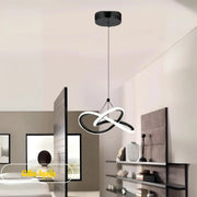 Modern Bonna Tekli Siyah Sarkıt LED  Power Ledli SİYAH KASA GÜN IŞIĞI