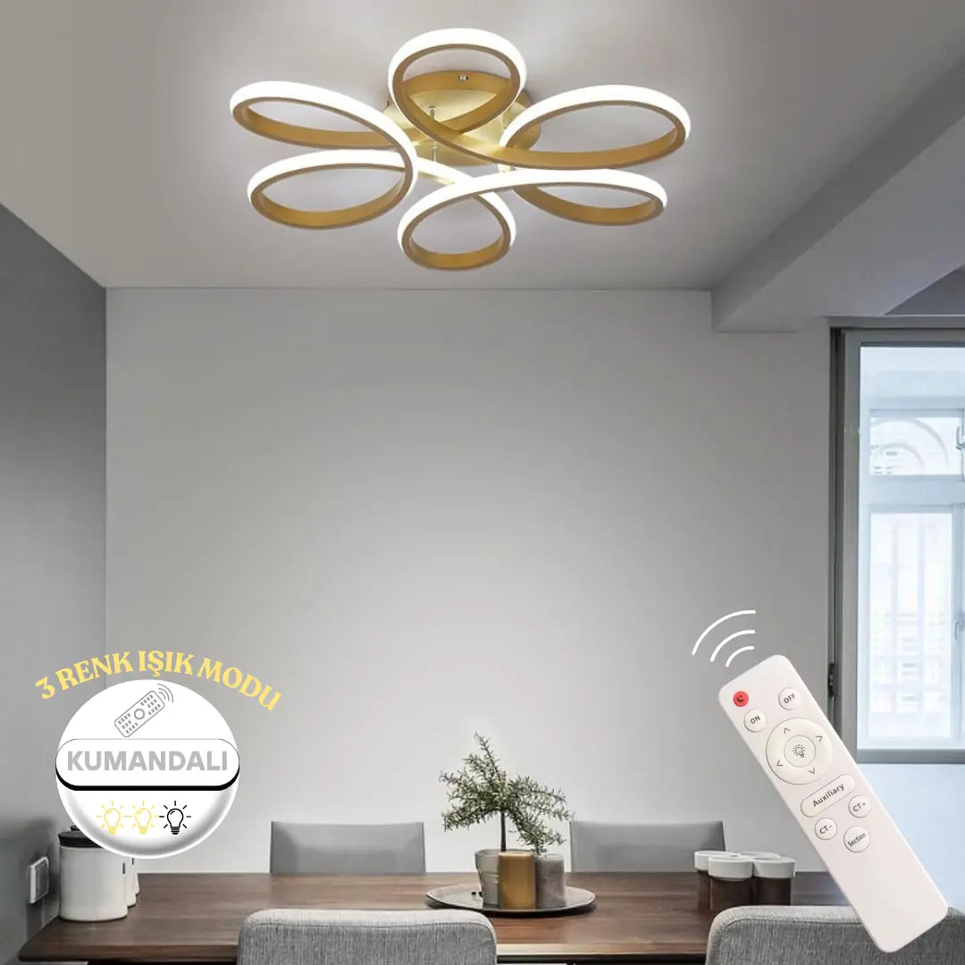 Linup Modern Plafonyer Tavana Sıfır KUMANDALI Power LED 3 RENK