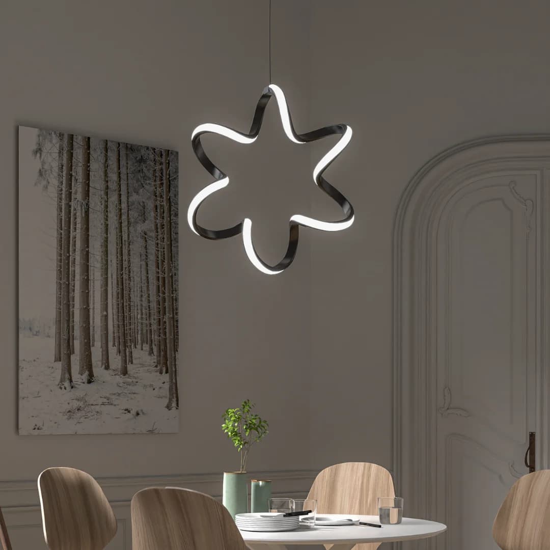 Yıldız Tekli Sarkıt Ultra LedliAvize BEYAZ IŞIK