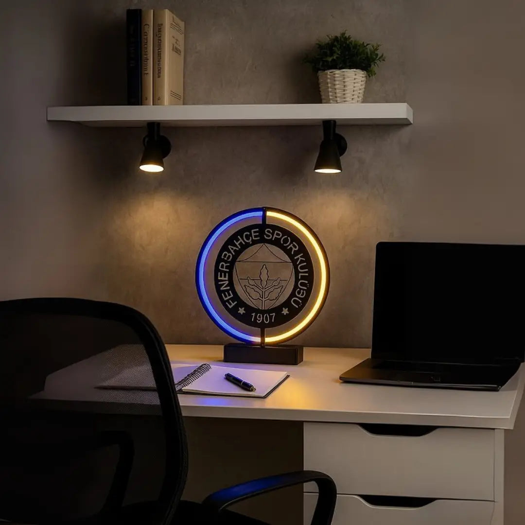 FENERBAHÇE  LED Işıklı FB Masa Lambası  Dekoratif Gece Lambası