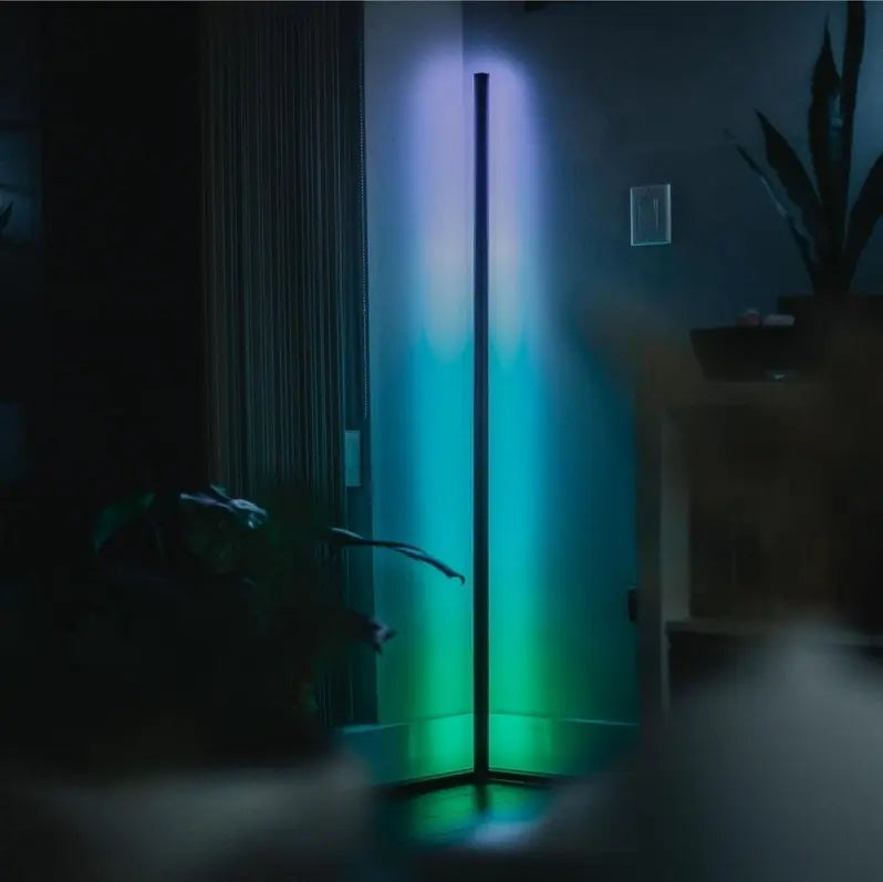 Auralux Akıllı ARGB LED Lambader – Kumandalı, 56 Işık Modu ve 4 Sabit Renk - 150 Cm
