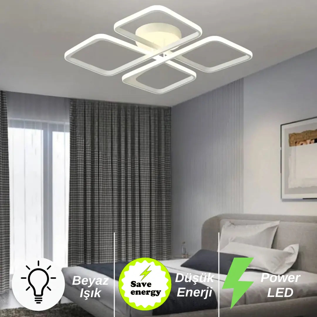 Novem Plafonyer Ultra Süper Power Ledli Tava Sıfır Avize BEYAZ IŞIK