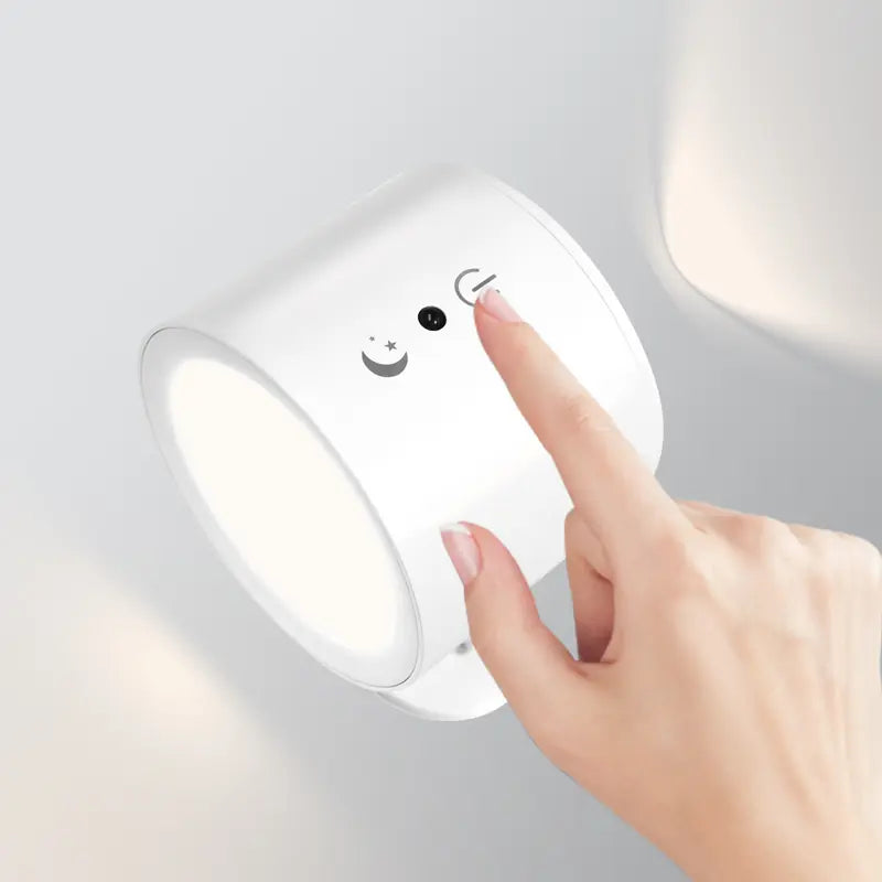 360 Derece Dönebilen Çift Işık Yönlü Şarjlı Aplik 3 Işık Rengi Dokunmatik