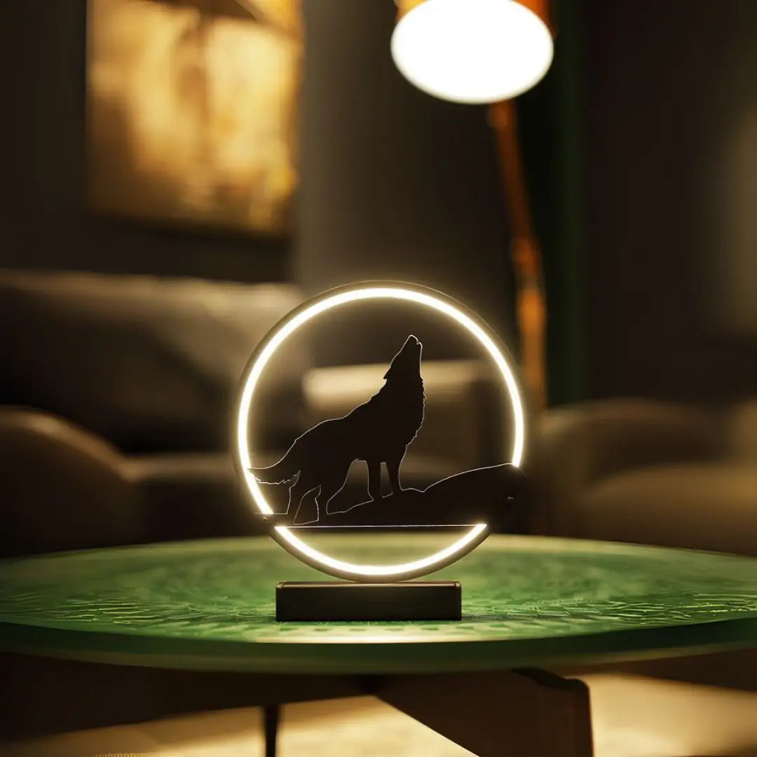 Kurt LED Işıklı Masa Lambası  Dekoratif Gece Lambası
