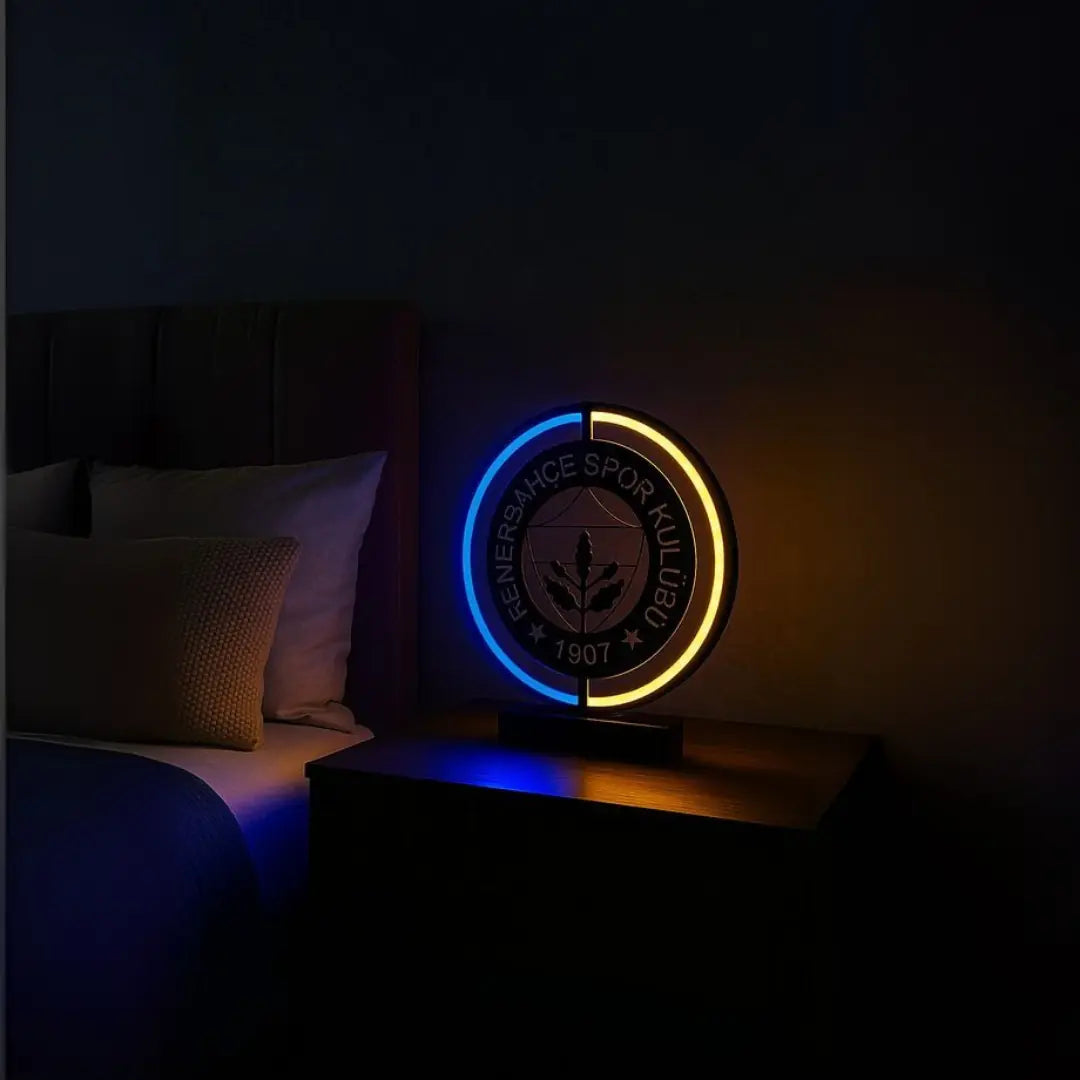 FENERBAHÇE  LED Işıklı FB Masa Lambası  Dekoratif Gece Lambası