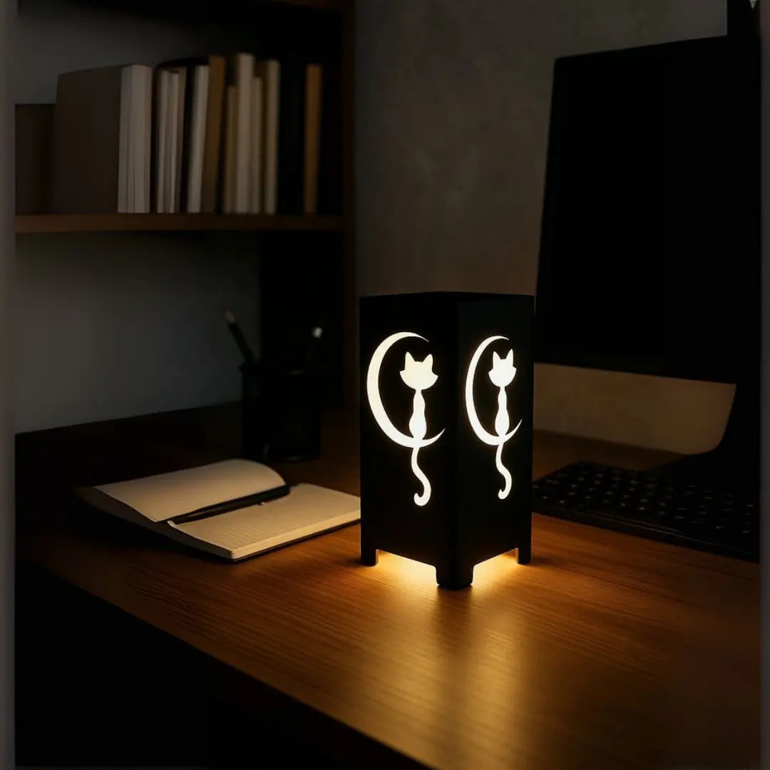 Cat LED Işıklı Masa Lambası  Dekoratif Gece Lambası