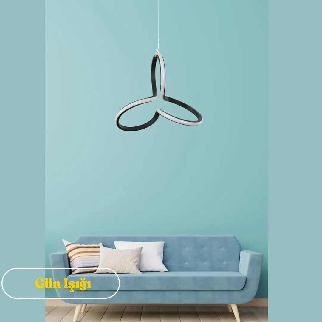 Clover Tekli Sarkıt  Power Led Ultra Beyaz SİYAH KASA - GÜN IŞIĞI