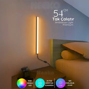 Duo RGB LED Lambader – 16 Renk, 4 Işık Modu, Kumandalı ve Dimlenebilir Aydınlatma