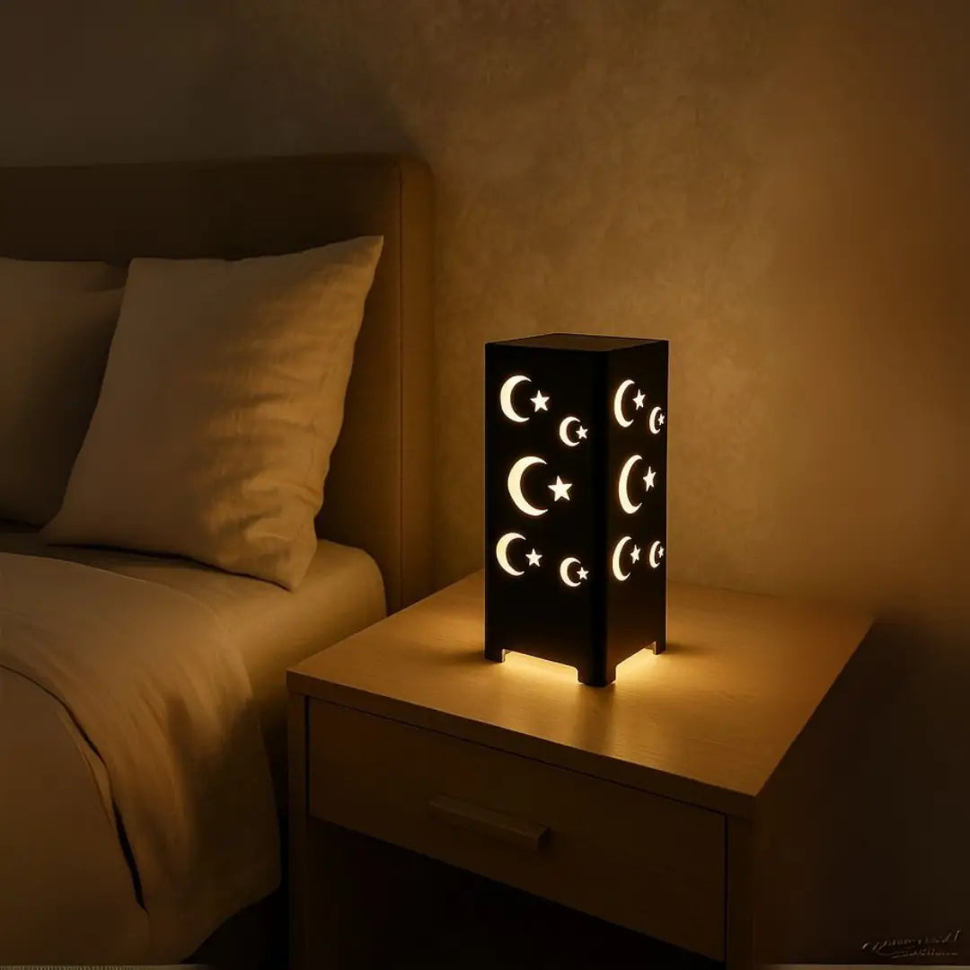 Ay Yıldız LED Işıklı BJK Masa Lambası  Dekoratif Gece Lambası