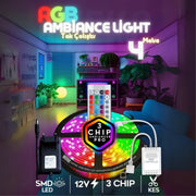 Rgb Led Tak Çalıştır 16 Renkli 4 Animasyonlu Tv Arkası Led Yatak Odası Led Bilgisayar Led 4 Metre