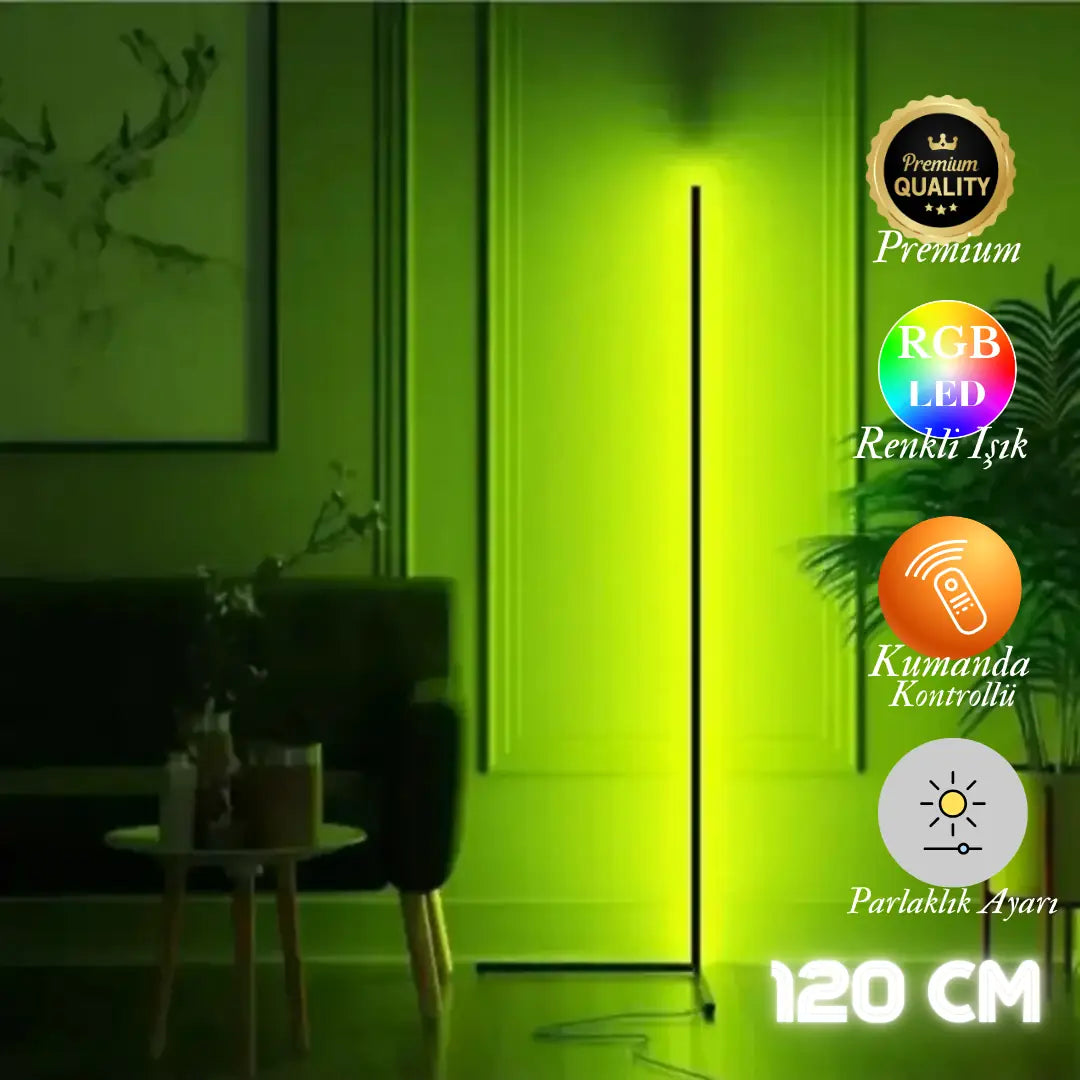 Noxen Kumandalı RGB Lambader – 16 Renk Seçeneği, 4 Dinamik Mod, Modern Lamba 120 Cm