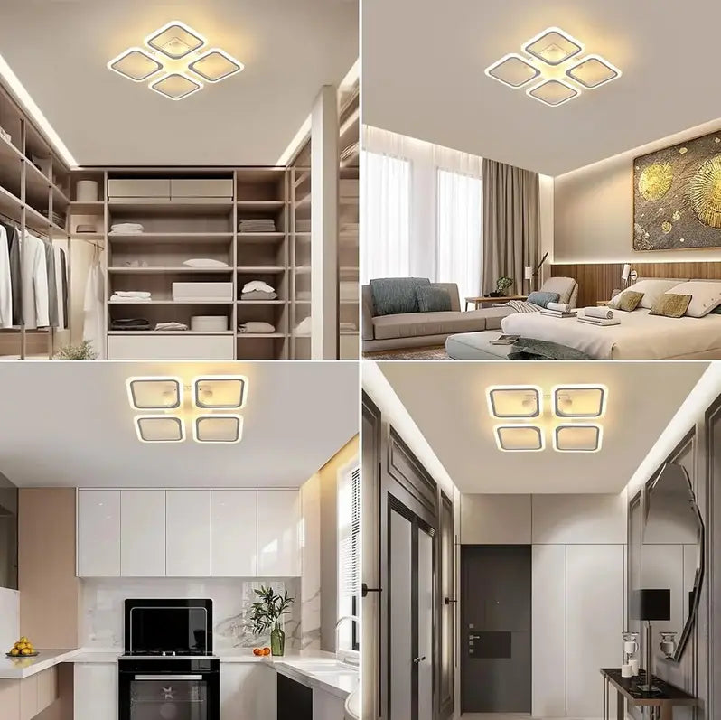 Toya 4'lü Beyaz Plafonyer Ultra Günışığı Ledli Avize