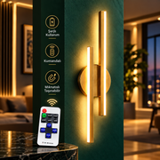 PARS Şarjlı Modern LED Duvar Apliği Günışığı Taşınabilir Usb KUMANDALI