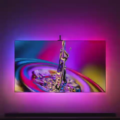 Videoyu yükle: Glow TV Senkronize Ambiyans Akıllı LED | Sese Duyarlı, Telefon ve Kumanda Kontrollü