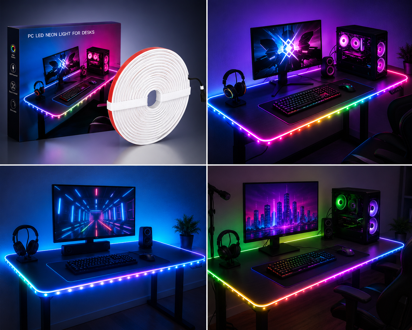Masa Kenarı Yapışkanlı Led Ambilight PC SENKRON