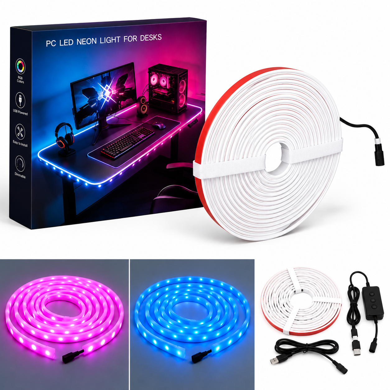 Masa Kenarı Yapışkanlı Led Ambilight PC SENKRON